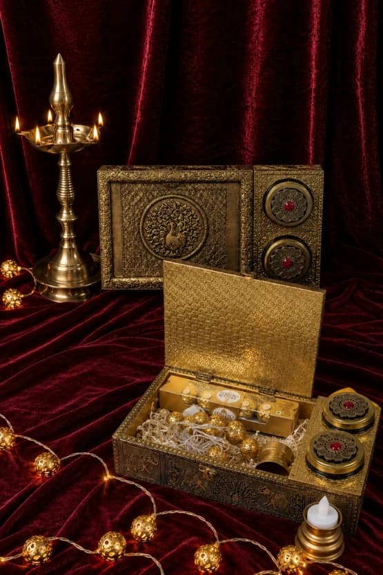 Prosperity Box Oxidised Peacock