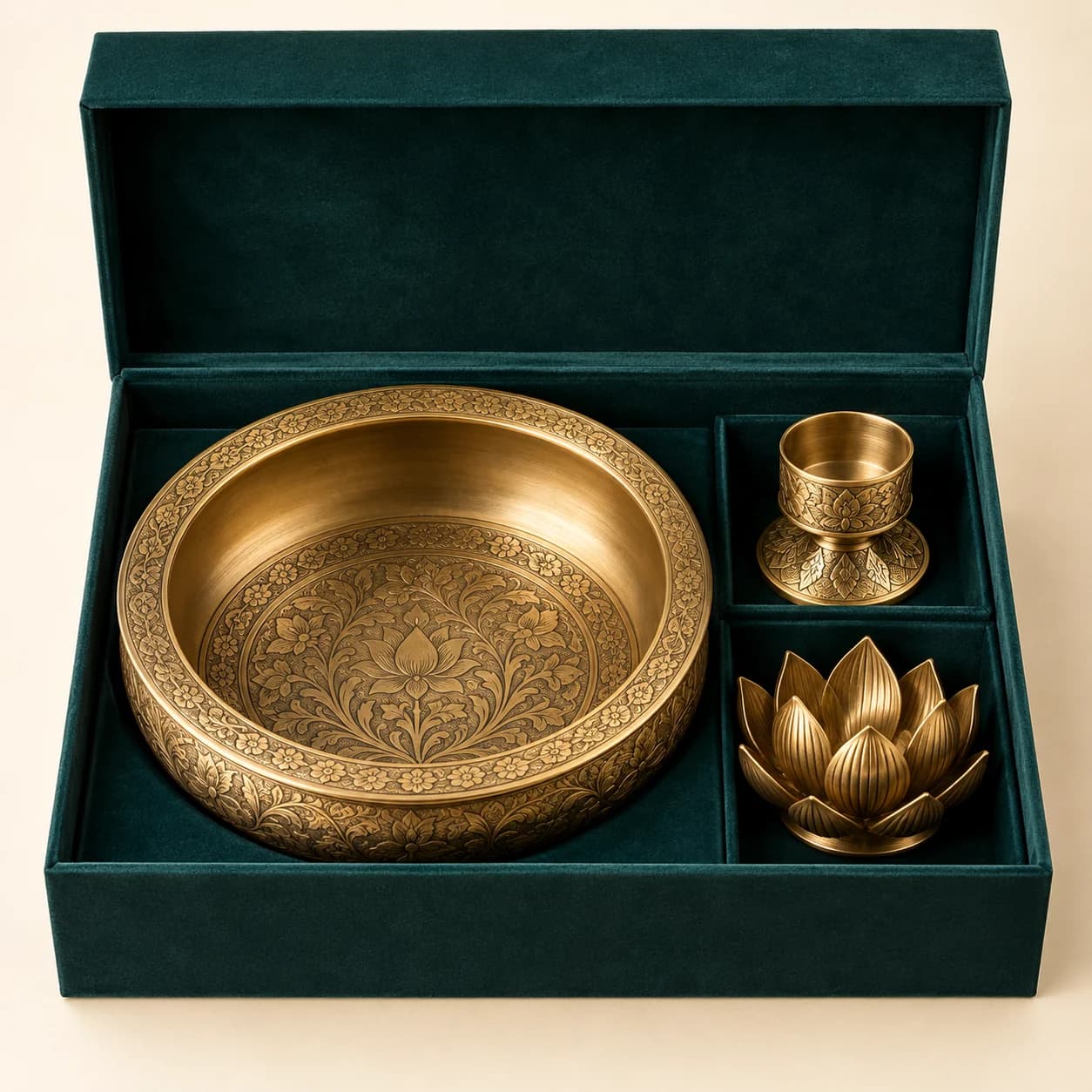 Handcrafted Brass Urli & Decor Set