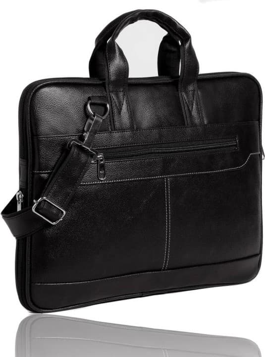 Black Pu Laptop Bag