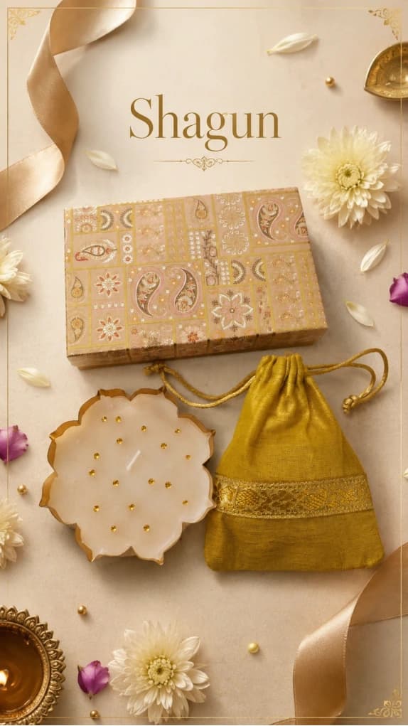 Shagun Beautiful Traditional Gold-foiled