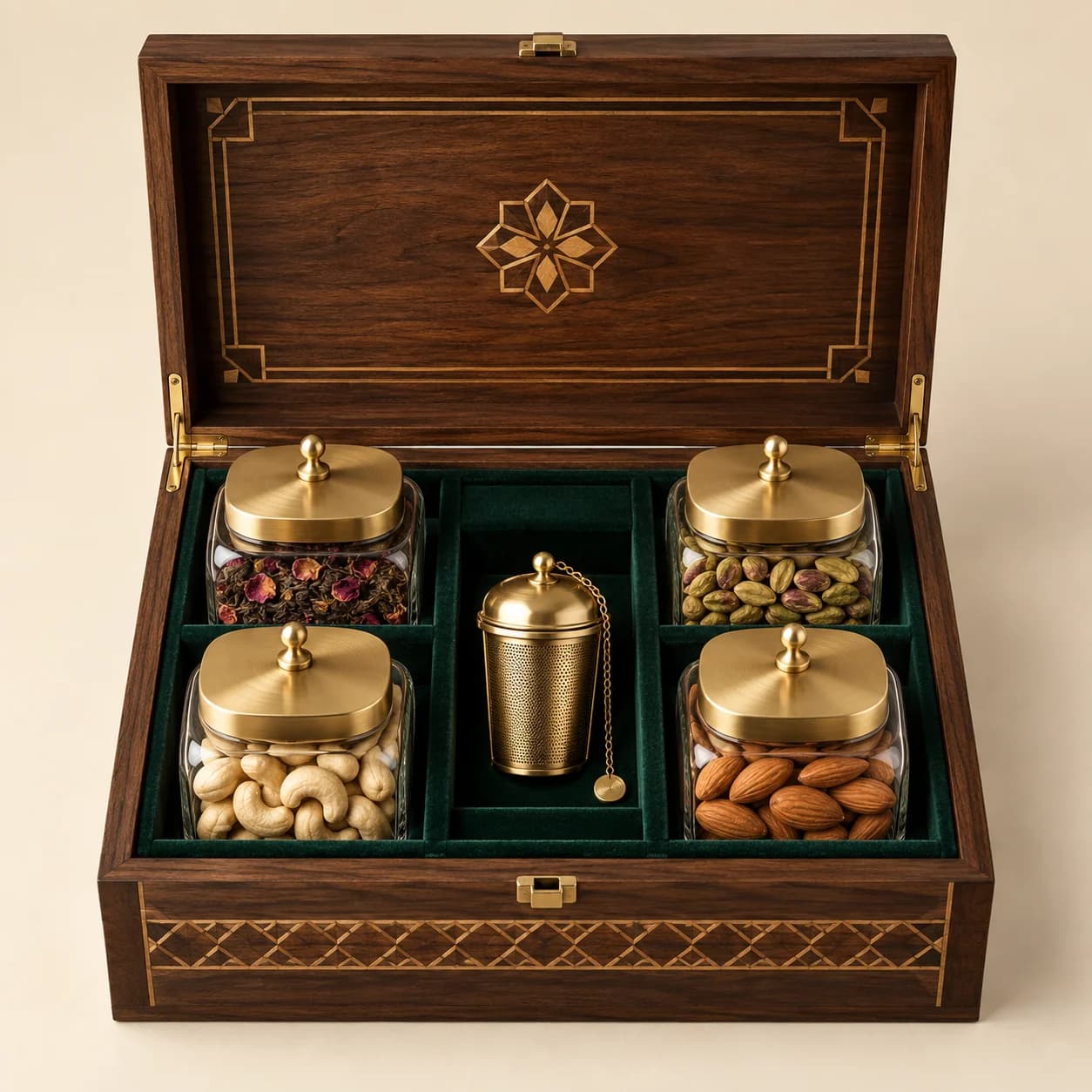 Luxury Tea & Dry Fruit Presentation Chest