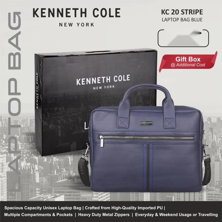 Stripe Laptop Blue