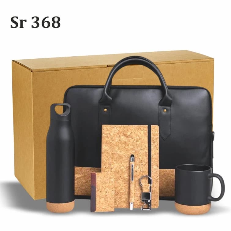 Cork Bottle, Mug, Diary, Pen, Cardholder, Keychain & Laptop Bag & Box