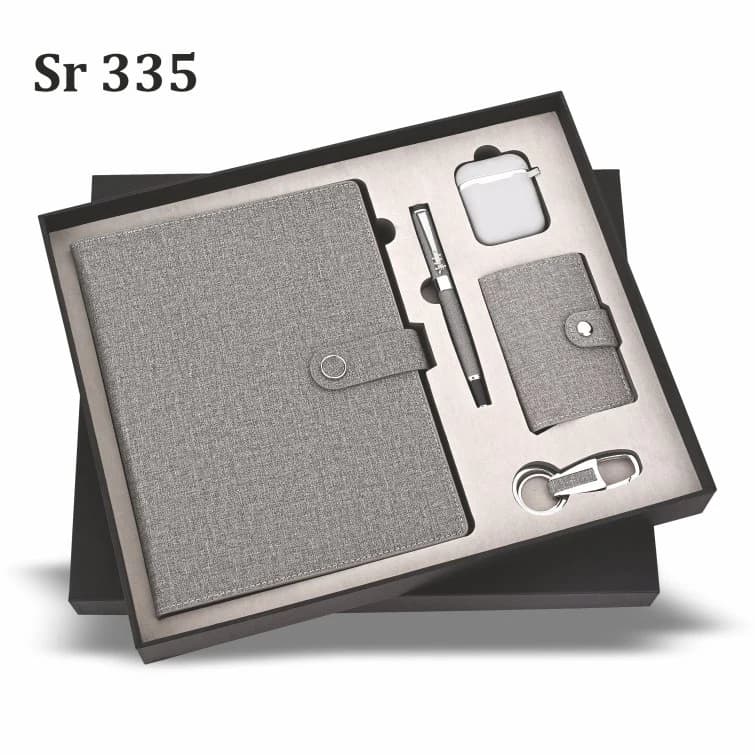 Diary, Pen, Keychain, Cardholder & Earpods